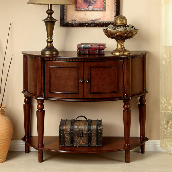 Fleur De Lis Living Brickey 30.75'' Tall 2 Door Half Circle Accent